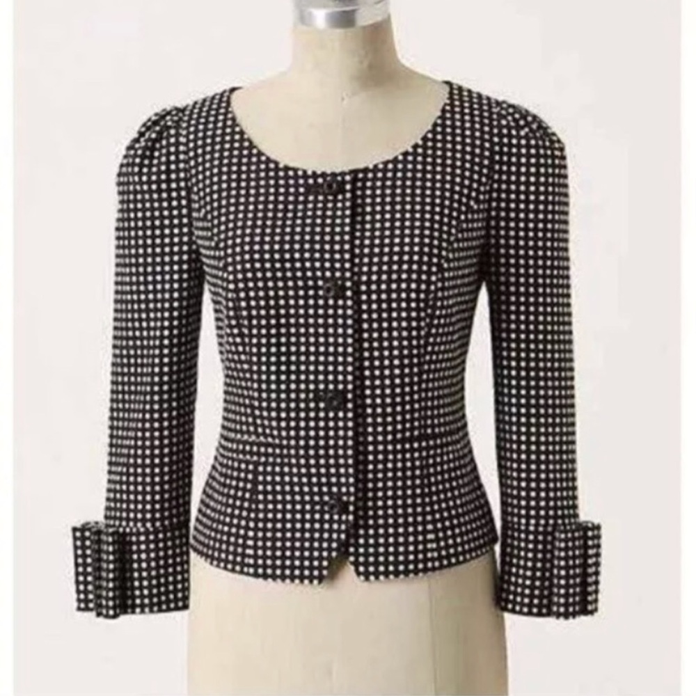 Anthropologie polka dot blazer